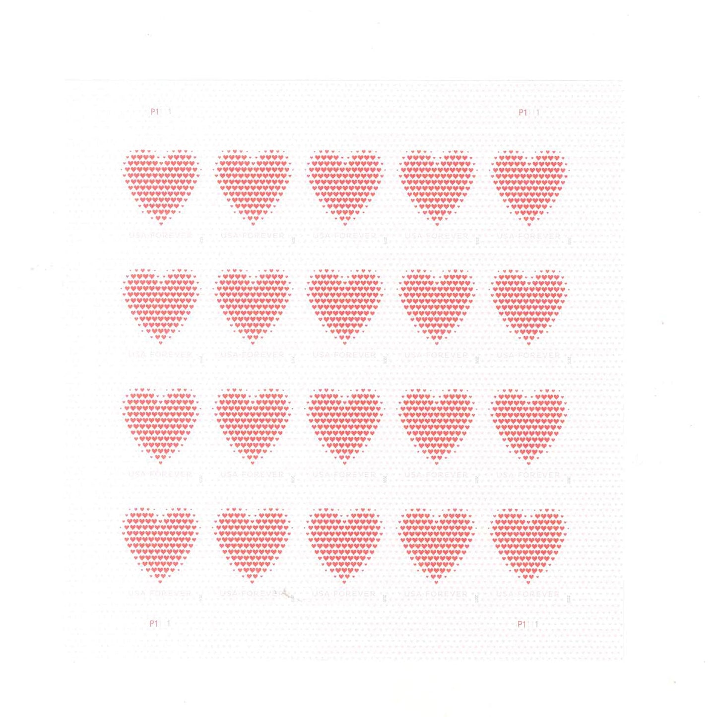 Made of Hearts Forever First Class Postage Stamps image 1