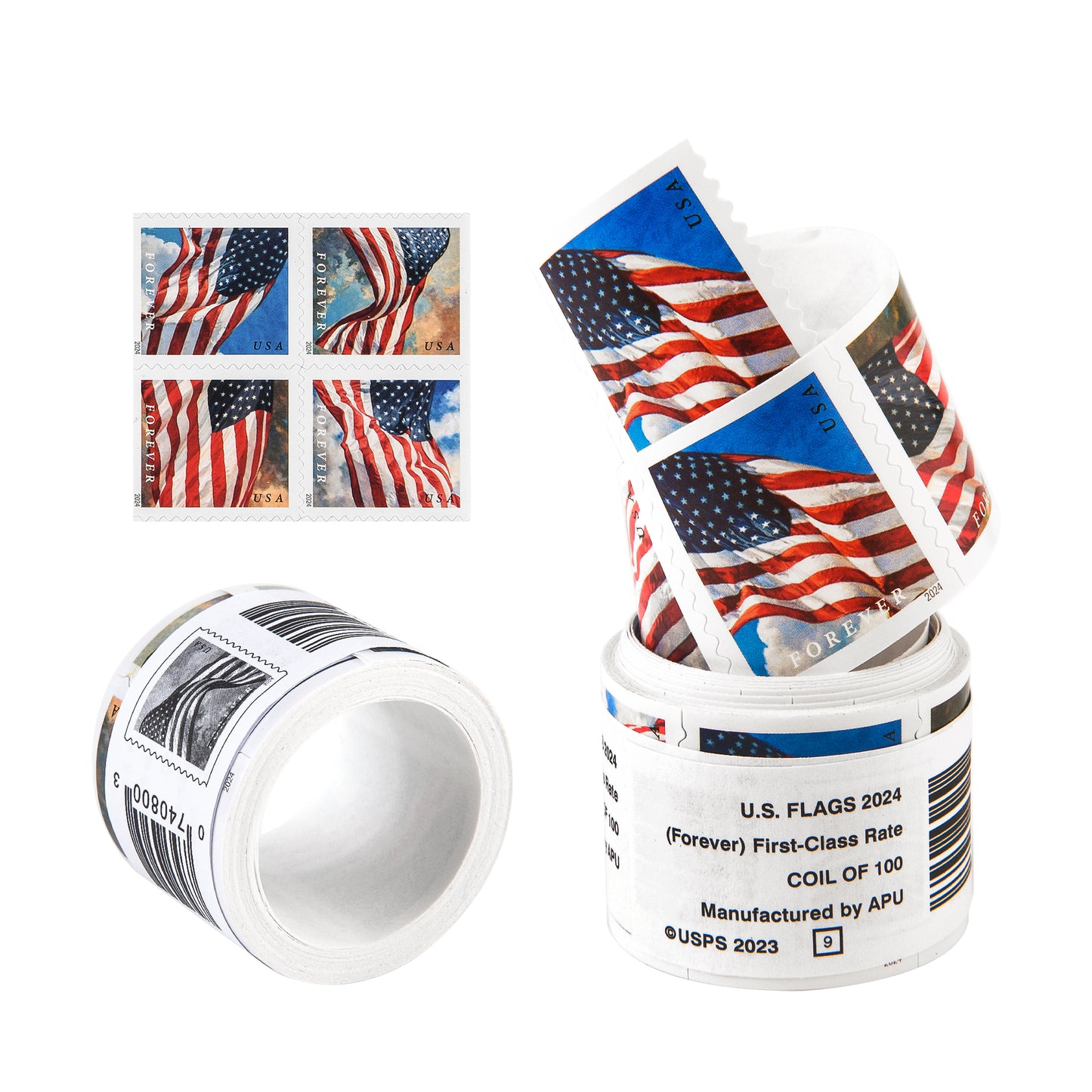 2024 US Flags Booklets / Rolls Forever First Class Postage Stamps image 0