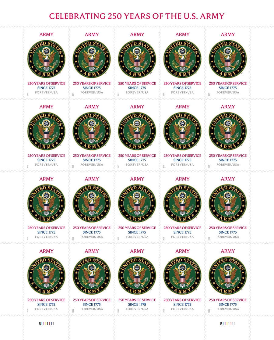 U.S. Army 250th First-Class Mail Forever Postage Stamps
