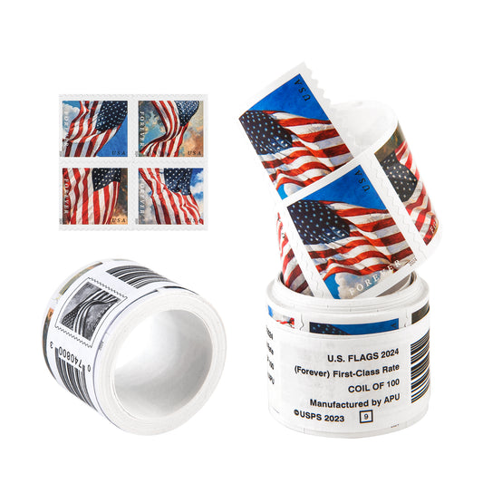 2024 US Flags Booklets /  Rolls Forever First Class Postage Stamps image 0