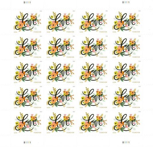 Love Flourishes Forever First Class Postage Stamps image 0